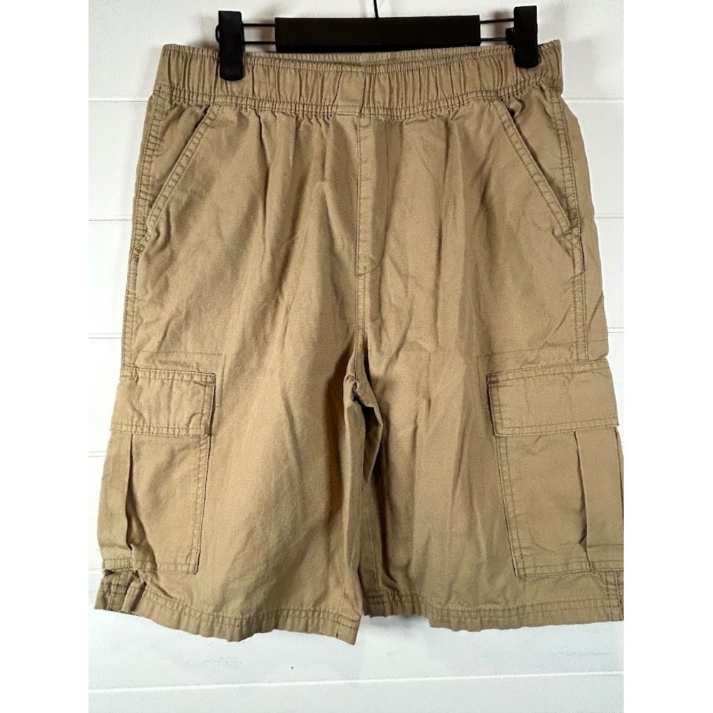 The Childrens Place Boys Tan Cargo Shorts Size 16 Khaki Adjustable Waist Utility